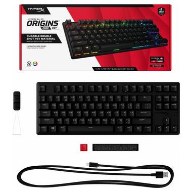Клавіатура HyperX Alloy Origins Core PBT Red USB RGB ENG/UA Black (639N7AA) фото №8