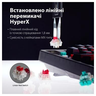 Клавиатура HyperX Origins 2 1800 HX Red USB UA Black (B4QS4AA) фото №8