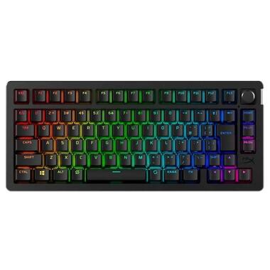 Клавиатура беспроводная HyperX Alloy Rise 75 Red RGB UA Black (91Y91AA) фото №1