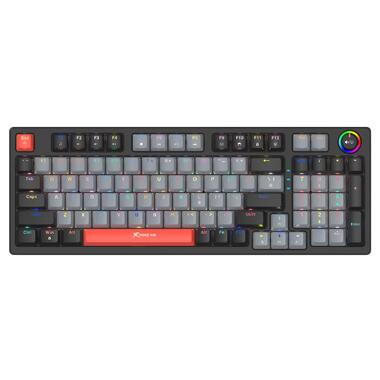 Клавіатура ігрова механічна XTRIKE ME GK-987 UA 96кл.+регулятор, RGB, USB, сіро-чорна (GK-987GBRUA) фото №1