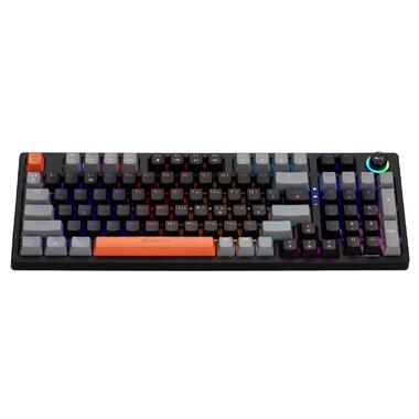 Клавіатура ігрова механічна XTRIKE ME GK-987 UA 96кл.+регулятор, RGB, USB, чорно-сіра (GK-987GGRUA) фото №3