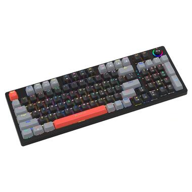 Клавіатура ігрова механічна XTRIKE ME GK-987 UA 96кл.+регулятор, RGB, USB, чорно-сіра (GK-987GGRUA) фото №2