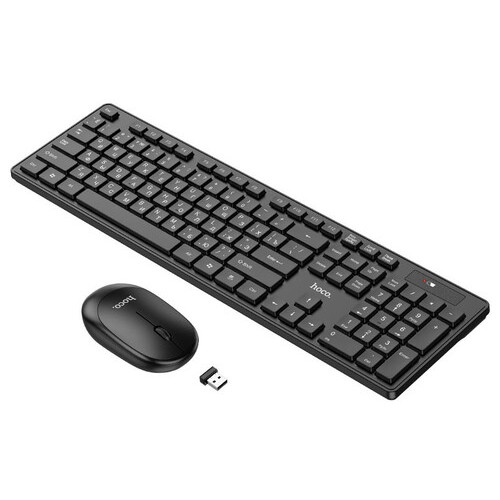 Набор клавиатура (кир.) + мышь Hoco GM17 беспроводной Черный