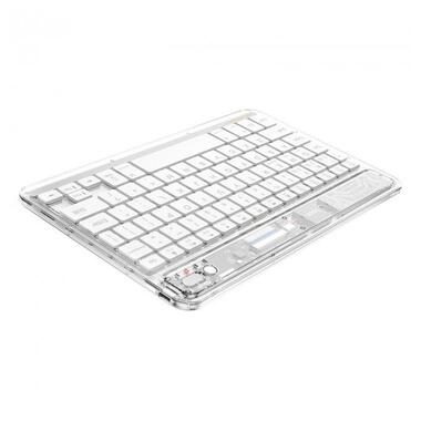 Бездротова клавіатура HOCO Transparent Discovery edition S55, біла фото №2