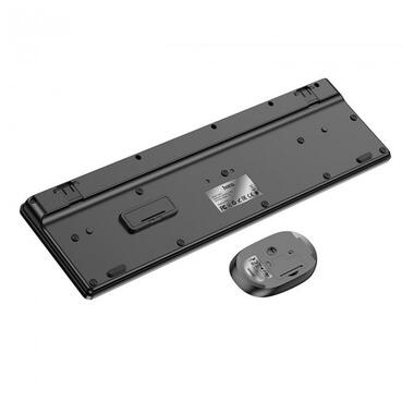 Комплект бездротова клавіатура та миша HOCO GM17, чорний фото №3