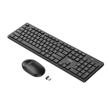 Комплект бездротова клавіатура та миша HOCO GM17, чорний фото №1