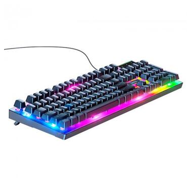 Набір провідна клавіатура та миша Combo HOCO Luminous gaming GM18, чорний фото №2