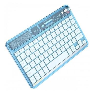 Бездротова клавіатура Hoco S55 Transparent Discovery edition (English version) Ice blue mist фото №1