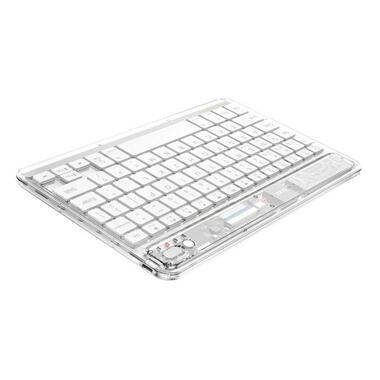 Бездротова клавіатура Hoco S55 Transparent Discovery edition (Англійська версія) Space White фото №2