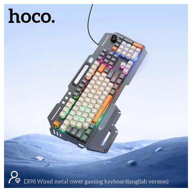 Клавиатура HOCO DI98 Murphy 3-color wired keyboard(Ukrainian version) Star Gray (6942007674232) фото №8
