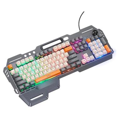Клавиатура HOCO DI98 Murphy 3-color wired keyboard(Ukrainian version) Star Gray (6942007674232) фото №1