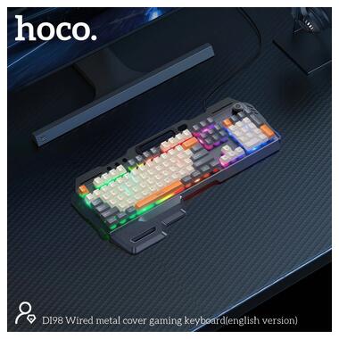Клавиатура HOCO DI98 Murphy 3-color wired keyboard(Ukrainian version) Star Gray (6942007674232) фото №9
