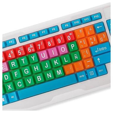 Клавиатура MEETION 2.4 G Kids wireless Keyboard WK800 белая фото №5