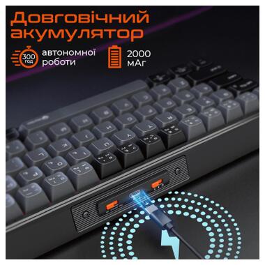 Клавиатура Meetion MK12 Bluetooth/USB Type-C Black (MT-MK12-A-RUA) фото №8