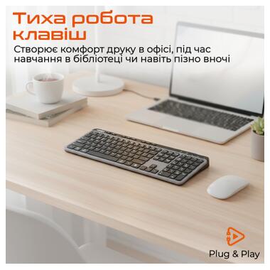 Клавиатура Meetion WK330 Wireless/Bluetooth Black (MT-WK330-A-RUA) фото №3