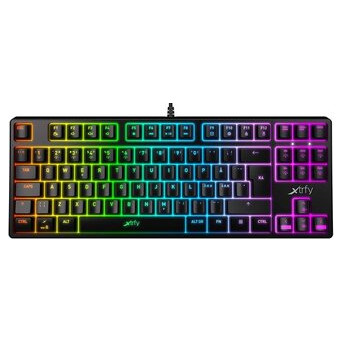 Клавіатура Xtrfy K4 TKL RGB Kailh Red Ukr-Ru, Black (XG-K4-RGB-TKL-R-UKR) фото №1