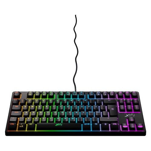 Клавіатура Xtrfy K4 TKL RGB Kailh Red Ukr-Ru, Black (XG-K4-RGB-TKL-R-UKR) фото №2