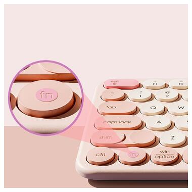 Беспроводная клавиатура Baseus K01A Wireless Tri-Mode Keyboard (English Version) (B00955503) Baby Pink фото №9