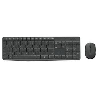 Комплект (клавіатура, миша) бездротовий Logitech MK235 Grey USB (920-007931) фото №1