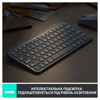 Бездротова клавіатура Logitech MX Keys Mini For Business Pale Gray (920-010609) фото №4