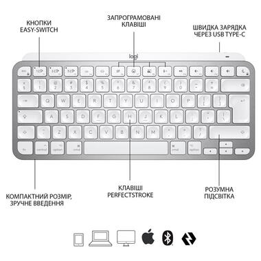Клавіатура Logitech MX Keys Mini For Mac (920-010526) фото №6