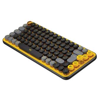 Клавiатура Logitech POP Keys Wireless Mechanical Keyboard UA Blast Yellow (920-010735) фото №3