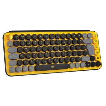Клавiатура Logitech POP Keys Wireless Mechanical Keyboard UA Blast Yellow (920-010735) фото №2