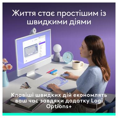 Клавиатура LOGITECH POP ICON KEYS - LILAC - US INT'L (L920-013074) фото №3
