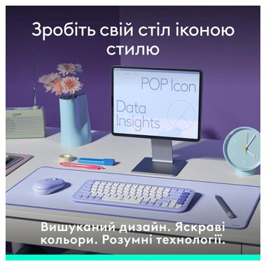 Клавиатура LOGITECH POP ICON KEYS - LILAC - US INT'L (L920-013074) фото №2
