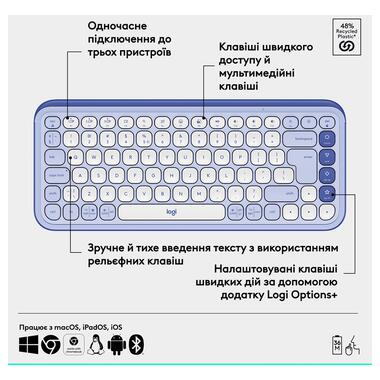 Клавиатура LOGITECH POP ICON KEYS - LILAC - US INT'L (L920-013074) фото №4