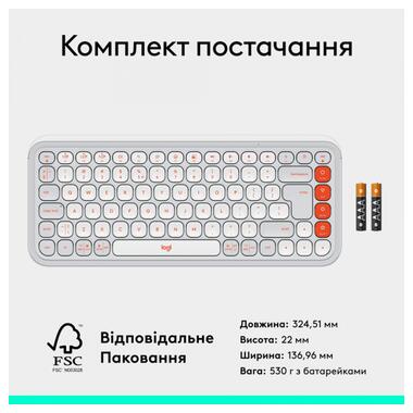 Клавиатура LOGITECH POP ICON KEYS - OFF WHITE - US INT'L (L920-013072) фото №5