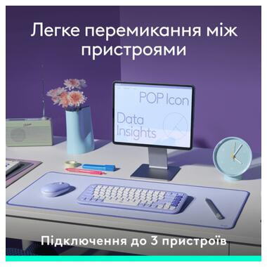 Клавиатура LOGITECH POP ICON KEYS - OFF WHITE - US INT'L (L920-013072) фото №4