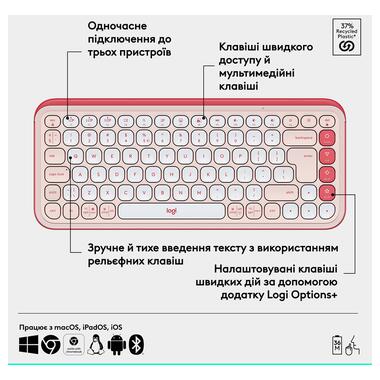 Клавиатура LOGITECH POP ICON KEYS - ROSE - US INT'L (L920-013073) фото №4