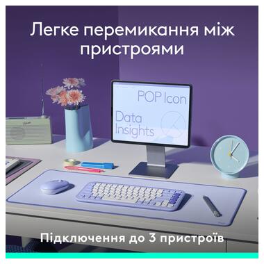 Клавиатура LOGITECH POP ICON KEYS - ROSE - US INT'L (L920-013073) фото №9