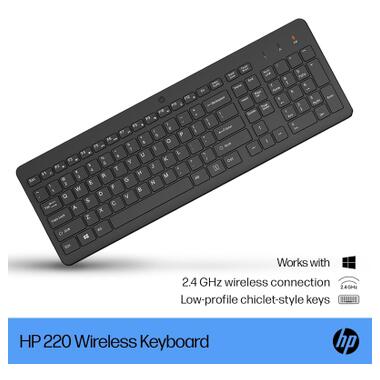 Клавіатура HP 220 Wireless UA Black (805T2AA) фото №3