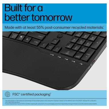 Клавіатура HP 680 Comfort Dual-Mode UA Black (8T6L8AA) фото №5