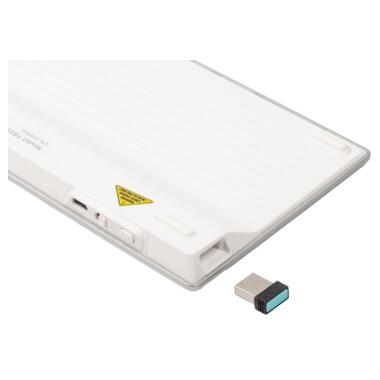 Клавiатура A4Tech FBX51C Wireless/Bluetooth White (FBX51C White) фото №5