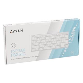 Клавіатура A4Tech Fstyler FBX51C White фото №7