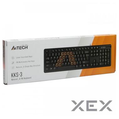 Клавіатура A4Tech KKS-3 USB Black фото №4