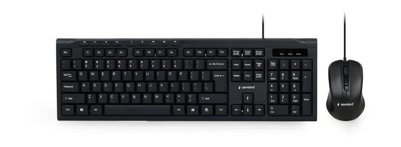 Комплект клавіатура миша Gembird KBS-UM-03-UA Black USB фото №1