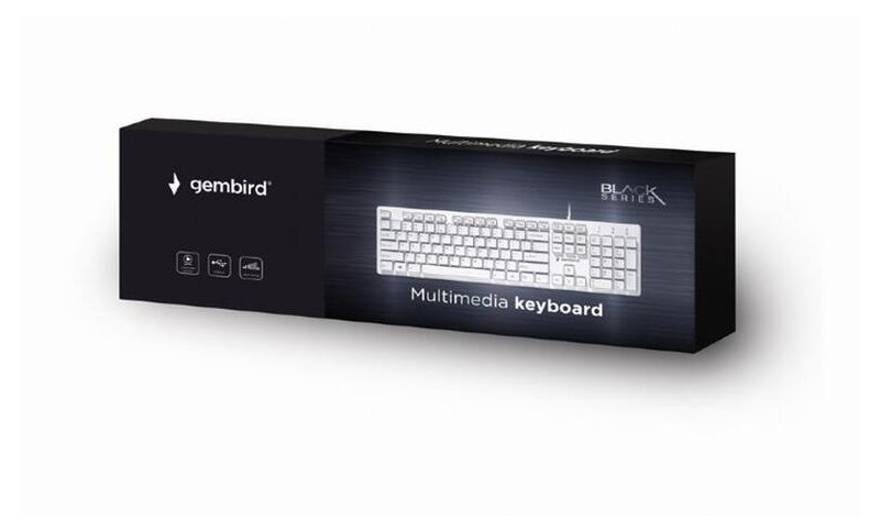 Клавіатура Gembird KB-MCH-03-W-UA Біла USB УКР фото №4