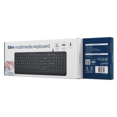 Клавиатура Gembird Slim Multimedia USB Black (KB-MCH-05-CYRL) фото №6