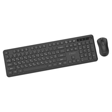 Комплект (клавиатура, мышь) беспроводной Gembird KBS-WPS-01-CYRL Black фото №1
