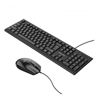 Комплект клавіатура та миша Borofone BG6 (ENG) чорний фото №2