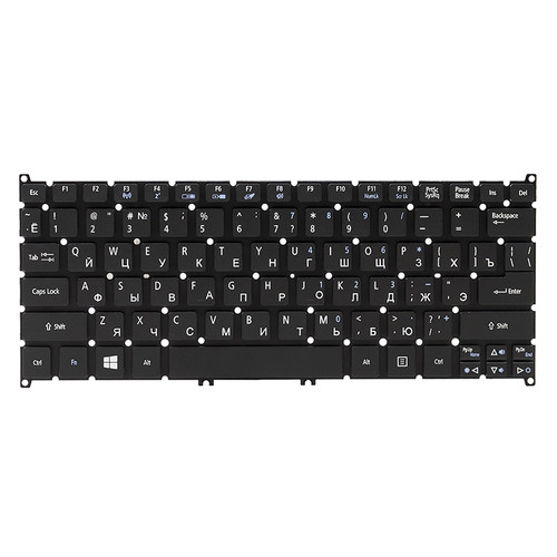 Клавіатура для ноутбука ACER Aspire S3, S5, One 756, TravelMate B1 чорний, без кадру фото №1