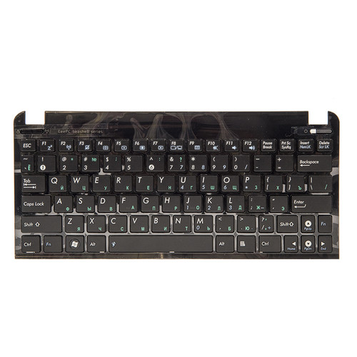 Клавіатура для ноутбука ASUS Eee PC 1015 чорний, чорний кадр фото №1