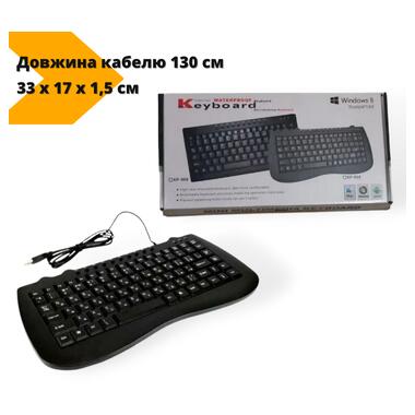Клавиатура проводная KP-988 mini USB кабель 1.3 м черный 2549_325 фото №2