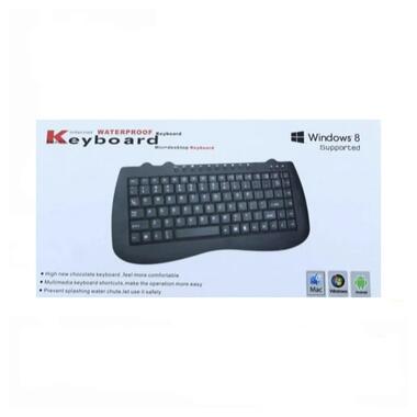 Клавиатура проводная KP-988 mini USB кабель 1.3 м черный 2549_325 фото №3