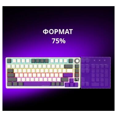 Клавіатура Lorgar KBP7075W Pro RGB Wireless/Bluetooth/USB UA Beige (LRG-KBP7075W-RT-US) фото №10