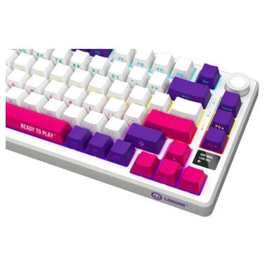 Клавіатура Lorgar KBP7075W Pro RGB Wireless/Bluetooth/USB UA White (LRG-KBP7075W-WH-US) фото №6